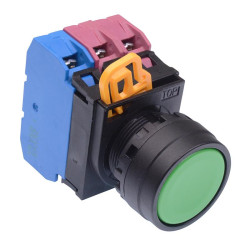 YW1B-A1E12G Green 22mm Maintained Push Button Switch 1NO-2NC IP65 IDEC