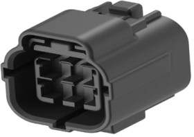 Socket, unequipped, 6 pole, straight, 2 rows, black, 2822346-1