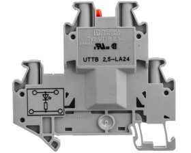 Złączka szynowa elementów kontrolnych 2-piętrowa 4-przewodowa 2,5mm2 szara UTTB 2,5-LA 24 R 3046692 /50szt./