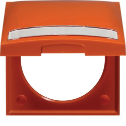 Integro Ramka pojedyncza z pokrywą i polem opisowym pomarańczowy połysk 919882504