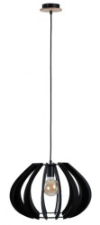 Lampa wisząca nowoczesna drewno 1xE27 NORA BLACK