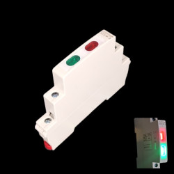 Lampka kontrolna 2 x LED Wskaźnik napięcia 9mm Szyna DIN 230V IP20