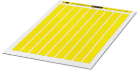 Polyester Label, (L x W) 18 x 8 mm, yellow, DIN-A4 sheet with 288 pcs, 5032170