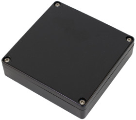 PC miniature enclosure, (L x W x H) 80 x 80 x 22 mm, black (RAL 9005), IP68, 1551WXBK