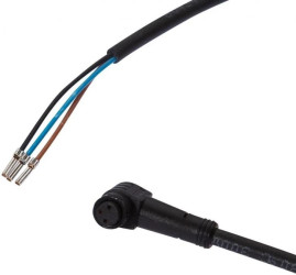 VK200011, Kabel przyłączeniowy, 2m, Mini żeński 3pin kątowy, Końcówka wolna, 3x0,34mm², PUR