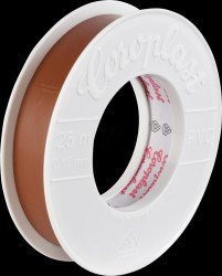1832 VDE Electrical insulation tape, 25 m, 19 mm, brown