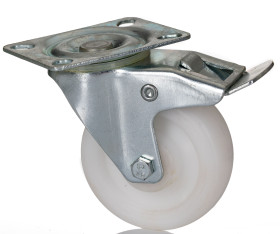 Koło samonastawne średnica kabla 75mm Płyta RS PRO 70kg wysokość całkowita 95mm