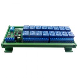 16 przekaźników RS485 MODBUS RTU na szynę DIN