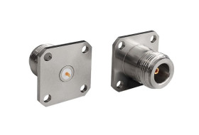 Złącze koncentryczne Montaż na kołnierzu Żeński typ złącza Złącze koncentryczne w okrągłej obudowie Podnośnik