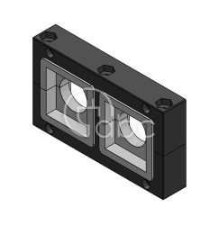 Rama przepustowa KEL-JUMBO, na 2 moduły KTF, czarna, 42350