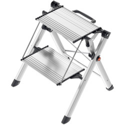 Hailo 4310-100 MK80 Step Stool 244 cm Height Silver/Black 3.6 kg
