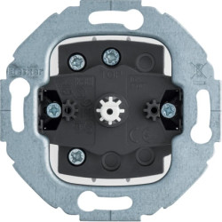 R.classic Łącznik żaluzjowy obrotowy z elementem centralnym i pokrętłem, 1-biegunowy, biały, połysk 38112189