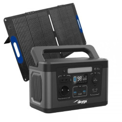 Przenośna stacja zasilania z panelem solarnym Akyga AK-PS-05 600W 461Wh CEE 7/3 + USB-C PD + 2xUSB-A