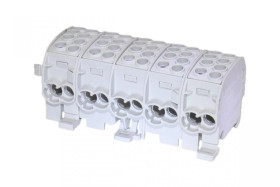 Blok rozdzielczy-odgałęźny Al/Cu SCB 35-5X (80250) SIMBLOCK pięciobiegunowy 35mm2 szary 81507002