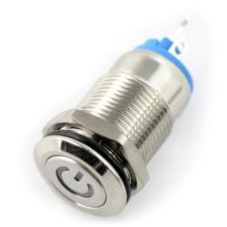 Przełącznik ON-OFF bistabilny - PBW-12APW - 2A/250V - płaski zielony + rezystor