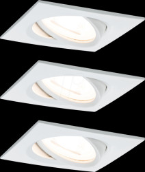 93436 Nova flush mounted fixture, GU10, 3x 6.5 W, 2700 K, 50°, square,