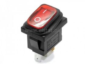 Przeł. kołys.hermet. stabilny ON-OFF 8A 1tor RED