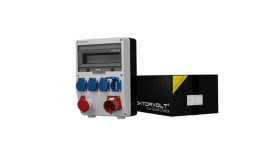 Rozdzielnica Budowlana Z Wtyczką Odbiornikową 32A Gniazda 16A 4X230v Schuko...