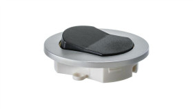 Włącznik Meblowy Srebrny Wpuszczany Fi65 230V 2,5A Z Kablem 2M 2X0,75Mm2...