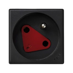 Simon Connect Gniazdo pojedyncze DATA z/u 16A IP20 z kluczem uprawniającym i wskaźnikiem zasilania czarny KLS02/14