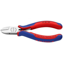 Szczypce boczne tnące dla elektroników 130mm precyzyjne okragłe ze ścięciem KNIPEX 77 02 130