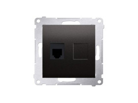 SIMON 54 Gniazdo telefoniczne 2xRJ12 antracyt DT1.01/48 KONTAKT SIMON