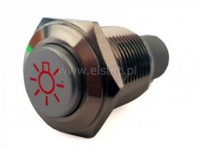 Przycisk stabilny 19mm ŻARÓWKA LED 12V; żółty