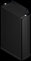 Aluminum Profile enclosure, (L x W x H) 145 x 85 x 37 mm, black, TEKAM-22/E.9