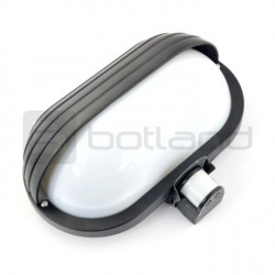 Oprawa ścienna z czujnikiem PIR 110-240V - czarna