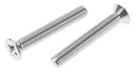 Śruby maszynowe M6 łeb z łbem stożkowym Stal nierdzewna długość 40.0mm skok 1.0mm