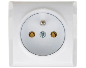 BIS Gniazdo pojedyncze z/u białe GN-1BZ/00