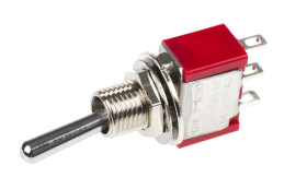 Przełącznik Wł.-(wł.) średnica wycięcia 6.35mm SPDT RS PRO Montaż panelowy długość przełącznika 10.41mm