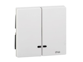 MERTEN SYSTEM M Klawisz podwójny IP44 z okienkiem sygnalizacyjnym biały active MTN3424-0325 SCHNEIDER ELECTRIC