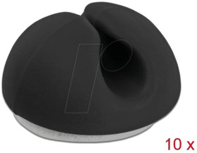 18343 Cable Holder Mini self-adhesive Set 10 pieces black