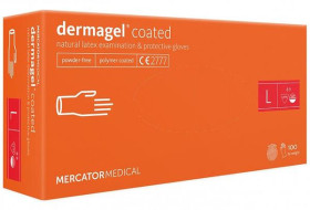 RĘKAWICE LATEKSOWE BEZPUDROWE L DERMAGEL