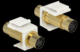 86338 Keystone mini-DIN 4-pin socket&gt;socket, gold-plated