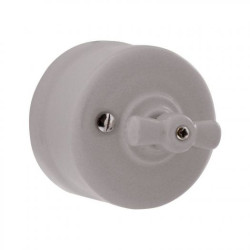CERAMICZNY WŁĄCZNIK OBROTOWY POJEDYNCZY CLASSICA SZARY