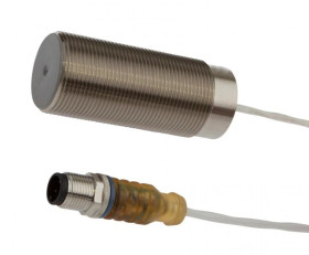 Czujnik indukcyjny M30x1,5 dł: 71 mm zabudowany Sn: 10 mm 10-30V DC 230 stC PNP NO złącze kablowe M12 3-pinowe 5m IP50 IB30012TB