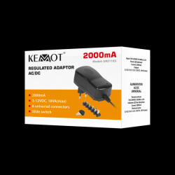 Zasilacz uniwersalny 3-12V 2A wielozakresowy z regulacją KEMOT / URZ1183