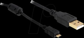 82299 Delock USB 2.0 Cable Type-A male to USB 2.0 Micro-B male 1 m bla