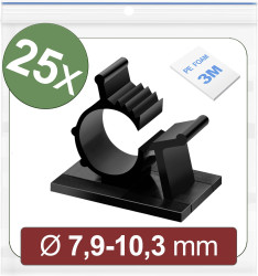 Quadrios 24CA450 Podstawa montażowa samoprzylepny 24CA450 Zakres średnicy wiązki 7.9 do 10.3 mm czarny 25 szt.