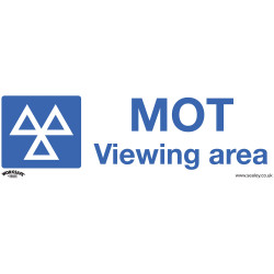 Worksafe SS50V1 Warning Safety Sign - MOT Viewing Area - Self-Adhesive Vinyl