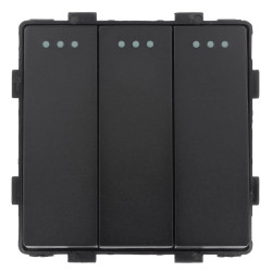 Moduł - Włącznik światła potrójny - czarny - Tawoia Glass