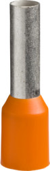 Insulated wire end ferrule, 4.0 mm², 17 mm long, NF C 63-023, orange, DZ5CE042