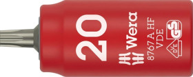 Klucz nasadowy trzpieniowy 8767 A VDE HF TORX Zyklop, izolowany, 1/4, z funkcją przytrzymywania, TX 20 x 36 mm, WERA 05005922001