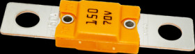 Automotive flat fuse, 150 A, 70 V, orange, (L x W x H) 68 x 10.5 x 19 mm, MGHV150