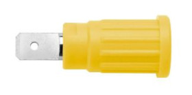 Gniazdo bananowe Męski Wtłaczane typ Gniazdo bananowe Żółty 32A Schutzinger