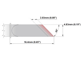 Grot lutowniczy ołówkowy Thermaltronics Nóż prosty 4,83 mm M