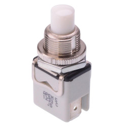 1233C7/1 APEM Off-(On) White Momentay Push Button Switch SPST-NO 3A