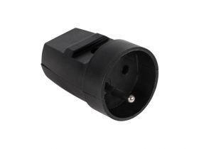 Gniazdo z uziemieniem czarne G-10-2